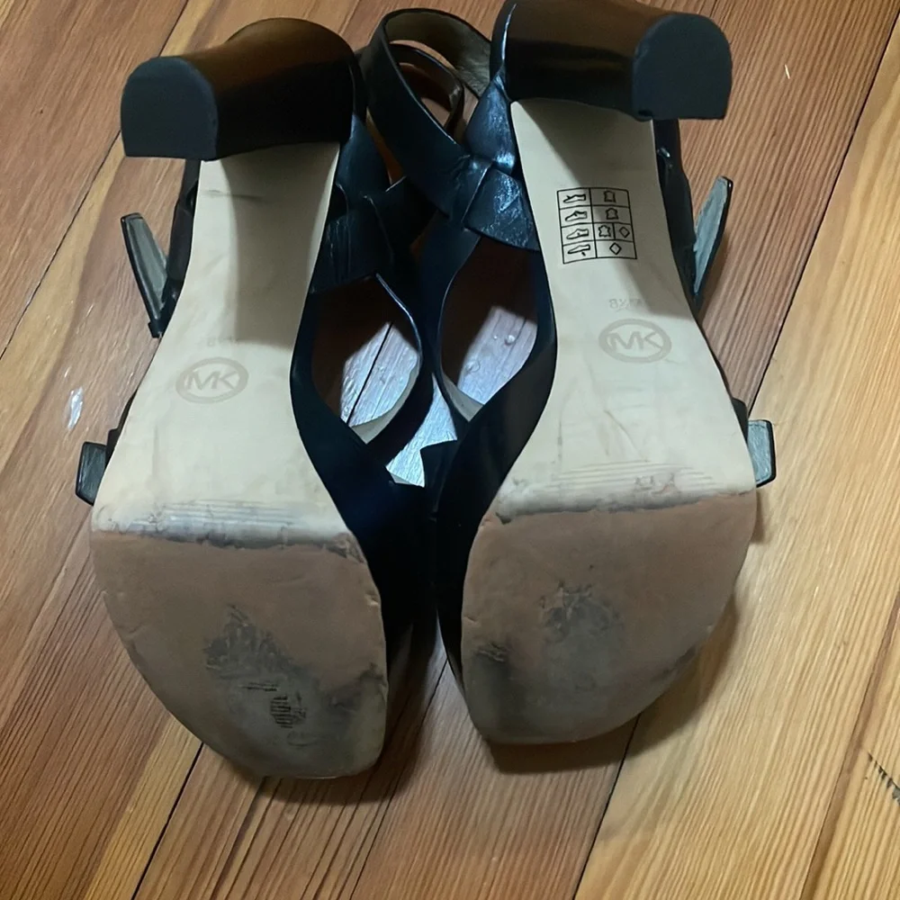 Michael Kors Black Evie Platform Heels - Picture 3 of 8